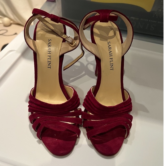 NWOT Sarah Flint Stella Cabernet Suede - Picture 2 of 7